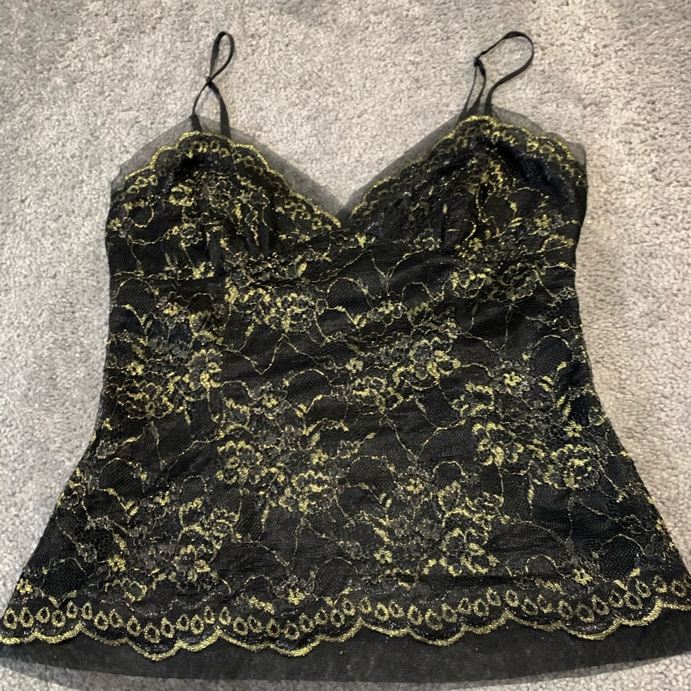 Black lace camisole